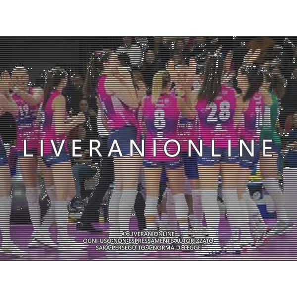 Savino Del Bene Scandicci vs Allianz Vero Volley Milano Serie A1 Tigotà - Palazzo Wanny - Firenze 13.01.2024 nella foto Esultanza Milano ©Daniele Mannelli/AGENZIA ALDO LIVERANI SAS