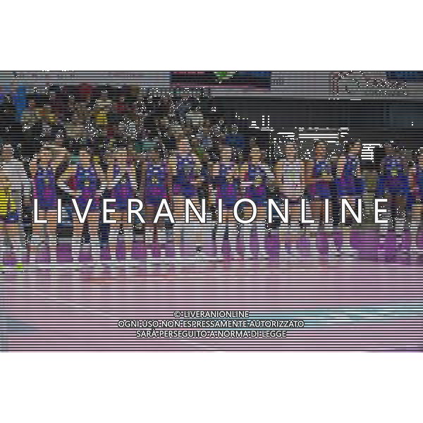 Savino Del Bene Scandicci vs Allianz Vero Volley Milano Serie A1 Tigotà - Palazzo Wanny - Firenze 13.01.2024 nella foto formazione squadra scandicci ©Daniele Mannelli/AGENZIA ALDO LIVERANI SAS