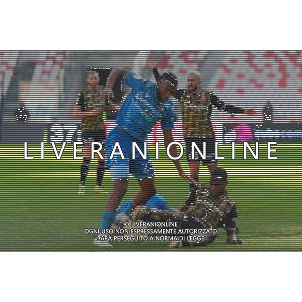 Salim Diakitè of Ternana Calcio and Yayah Kallon of SSC Bari during the Italian Serie B match SSC Bari vs Ternana Calcio on January 13, 2024 at the San Nicola stadium in Bari, Italy. Photo by Emmanuele Mastrodonato/ag. Aldo Liverani sas