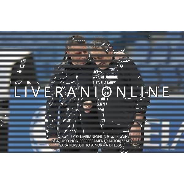 Lazio vs Lecce - Campionato Serie A TIM - 20 giornata - Stadio Olimpico - Roma 14-01-2024 nella foto D\'Aversa e Sarri ©Federico Gaetano/AGENZIA ALDO LIVERANI SAS