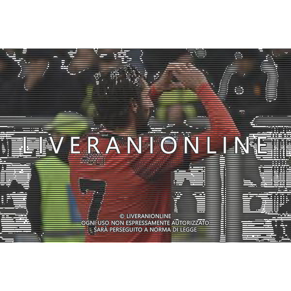 Milan vs Roma nella foto esultanza Milan dopo il gol dell\'1 a 0 Yacine Adli Milano 14-01-2024 Stadio Giuseppe Meazza - San Siro Campionato Serie A TIM - 20a giornata foto Roberto Garavaglia/Agenzia Aldo Liverani sas/AGENZIA ALDO LIVERANI SAS