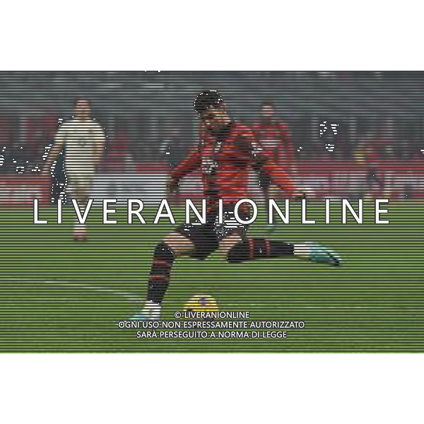 Milan vs Roma nella foto Theo Hernandez (Milan) segna il gol del 3 a 1 Milano 14-01-2024 Stadio Giuseppe Meazza - San Siro Campionato Serie A TIM - 20a giornata foto Roberto Garavaglia/Agenzia Aldo Liverani sas/AGENZIA ALDO LIVERANI SAS