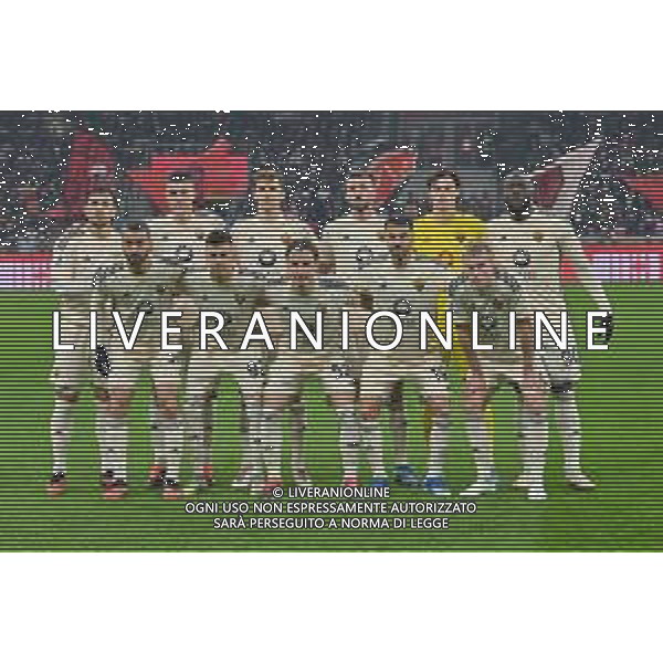 Milan vs Roma nella foto formazione Roma, in piedi da SX Leandro Paredes, Gianluca Mancini, Diego Llorente, Bryan Cristante, Mile Svilar e Romelu Lukaku; in basso da SX Leonardo Spinazzola, Stephan El Shaarawy, Edoardo Bove, Mehmet Zeki Celik e Rasmus Kristensen Milano 14-01-2024 Stadio Giuseppe Meazza - San Siro Campionato Serie A TIM - 20a giornata foto Roberto Garavaglia/Agenzia Aldo Liverani sas