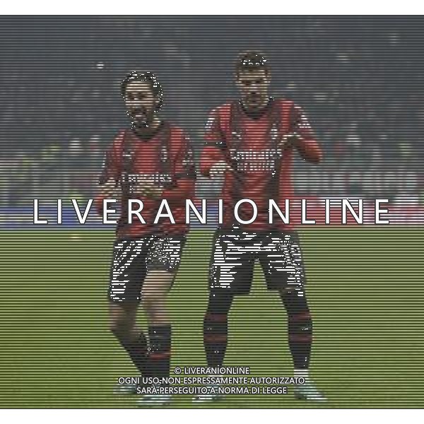 ESULTANZA DOPOGOL DI THEO HERNANDEZ CON YACINE ADLI -MILAN vs ROMA Campionato Calcio Serie A TIM 14-01-2024 ©PAOLO GIAMPIETRI/AGENZIA ALDO LIVERANI SAS