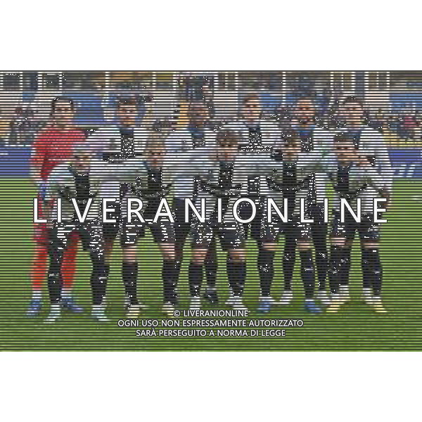 TVRG Parma vs Ascoli nella foto formazione Parma, in piedi da SX Leandro Chichizola, Botond Balogh, Woyo Coulibaly, Adrian Dawid Benedyczak, Hernani Azevedo Junior e Alessandro Circati; in basso da SX Valentin Mihaila, Nahuel Estevez Alvarez, Adrian Bernabe\' Garcia, Enrico Delprato e Dennis Man Parma 14-01-2024 Stadio Ennio Tardini Campionato Serie BKT - 20a giornata foto Roberto Garavaglia/Agenzia Aldo Liverani sas/AGENZIA ALDO LIVERANI SAS