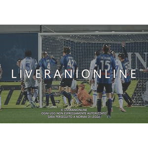 TVRG Atalanta vs Frosinone nella foto Emil Holm (Atalanta) segna il gol del 5 a 0 Bergamo 15-01-2024 Gewiss Stadium Campionato Serie A TIM - 20a giornata foto Roberto Garavaglia/Agenzia Aldo Liverani sas/AGENZIA ALDO LIVERANI SAS