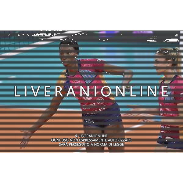 TVRG Allianz Vero Volley Milano vs VakifBank Istanbul nella foto Paola Egonu (Vero Volley Milano) e sulla DX Alessia Orro (Vero Volley Milano) Milano 16-01-2024 Allianz Cloud CEV Champions League femminile Gruppo A - 6a giornata foto Roberto Garavaglia/Agenzia Aldo Liverani sas