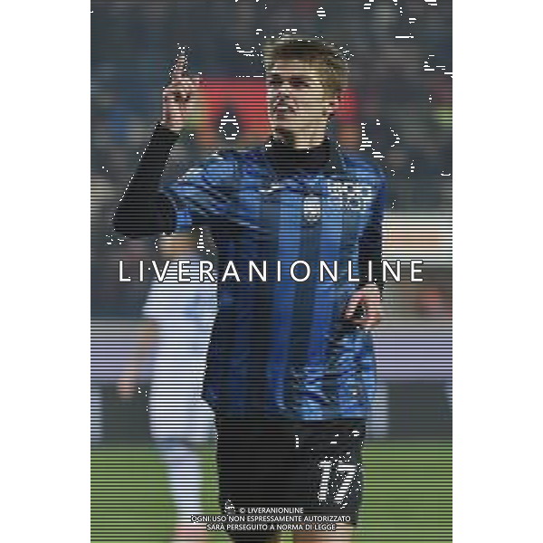 TVRG Atalanta vs Frosinone nella foto Charles de Ketelaere (Atalanta) esulta dopo il gol del 3 a 0 Bergamo 15-01-2024 Gewiss Stadium Campionato Serie A TIM - 20a giornata foto Roberto Garavaglia/Agenzia Aldo Liverani sas