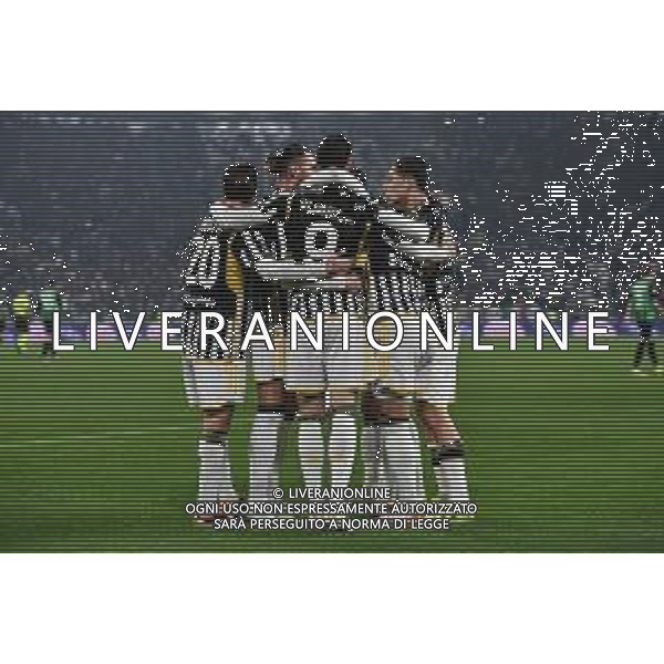 Torino 16.01.2024 Allianz Stadium @Manuela Viganti/Ag. Aldo Liverani sas Juventus vs Sassuolo Campionato Calcio Serie A TIM 2023/2024 20a giornata Nella foto: esultanza juventus dopo il gol di dusan vlahovic ©VIGANTI/AGENZIA ALDO LIVERANI SAS