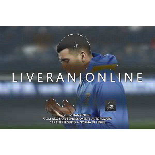 TVRG Atalanta vs Frosinone nella foto Walid Cheddira (Frosinone) raccolto in preghiera prima della gara Bergamo 15-01-2024 Gewiss Stadium Campionato Serie A TIM - 20a giornata foto Roberto Garavaglia/Agenzia Aldo Liverani sas