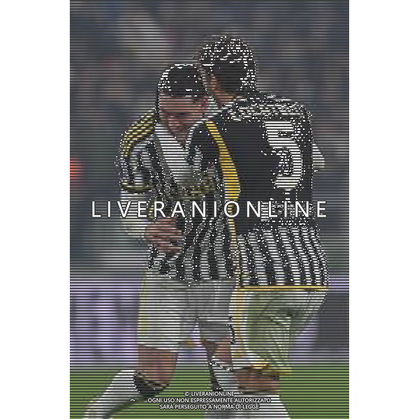 Torino 16.01.2024 Allianz Stadium @Manuela Viganti/Ag. Aldo Liverani sas Juventus vs Sassuolo Campionato Calcio Serie A TIM 2023/2024 20a giornata Nella foto: esultanza dusan vlahovic e manuel locatellidopo il gol ©VIGANTI/AGENZIA ALDO LIVERANI SAS