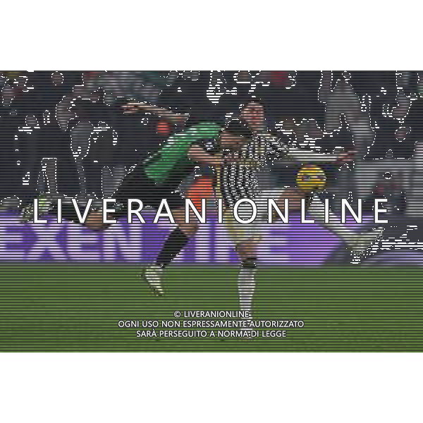 Torino 16.01.2024 Allianz Stadium @Manuela Viganti/Ag. Aldo Liverani sas Juventus vs Sassuolo Campionato Calcio Serie A TIM 2023/2024 20a giornata Nella foto: dusan vlahovic e mattia viti ©VIGANTI/AGENZIA ALDO LIVERANI SAS