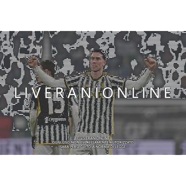 Torino 16.01.2024 Allianz Stadium @Manuela Viganti/Ag. Aldo Liverani sas Juventus vs Sassuolo Campionato Calcio Serie A TIM 2023/2024 20a giornata Nella foto: esultanza dusan vlahovic dopo il gol