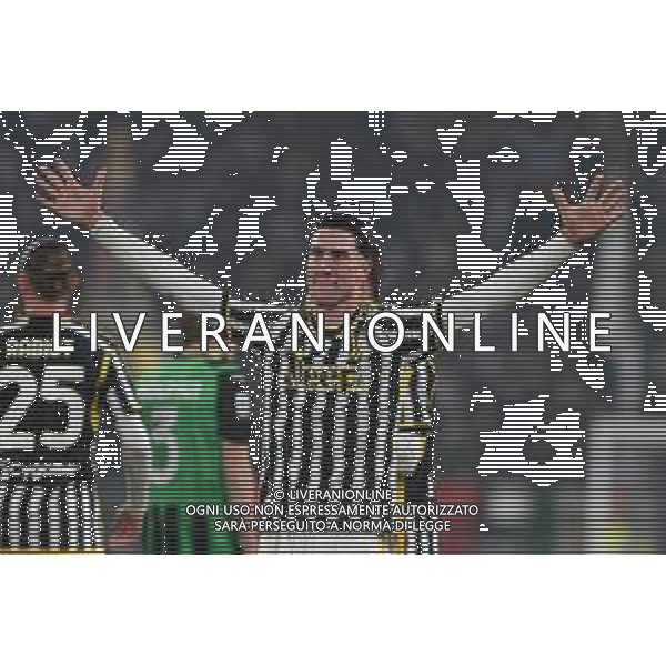 Torino 16.01.2024 Allianz Stadium @Manuela Viganti/Ag. Aldo Liverani sas Juventus vs Sassuolo Campionato Calcio Serie A TIM 2023/2024 20a giornata Nella foto: esultanza dusan vlahovic dopo il gol