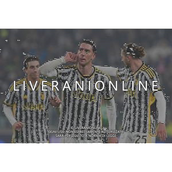 Torino 16.01.2024 Allianz Stadium @Manuela Viganti/Ag. Aldo Liverani sas Juventus vs Sassuolo Campionato Calcio Serie A TIM 2023/2024 20a giornata Nella foto: esultanza dusan vlahovic dopo il gol
