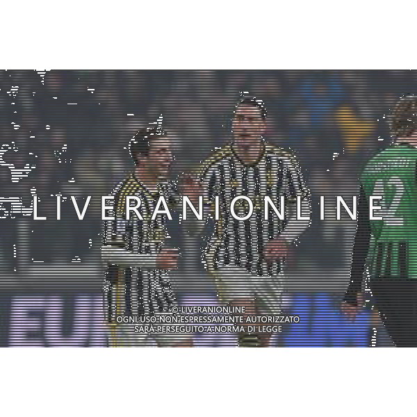 Torino 16.01.2024 Allianz Stadium @Manuela Viganti/Ag. Aldo Liverani sas Juventus vs Sassuolo Campionato Calcio Serie A TIM 2023/2024 20a giornata Nella foto: esultanza dusan vlahovic e fabio miretti dopo il gol