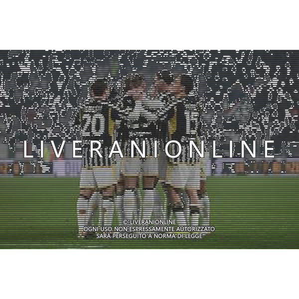 Torino 16.01.2024 Allianz Stadium @Manuela Viganti/Ag. Aldo Liverani sas Juventus vs Sassuolo Campionato Calcio Serie A TIM 2023/2024 20a giornata Nella foto: esultanza juventus dopo il gol di dusan vlahovic