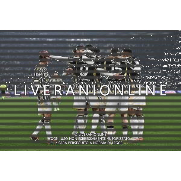 Torino 16.01.2024 Allianz Stadium @Manuela Viganti/Ag. Aldo Liverani sas Juventus vs Sassuolo Campionato Calcio Serie A TIM 2023/2024 20a giornata Nella foto: esultanza juventus dopo il gol di dusan vlahovic
