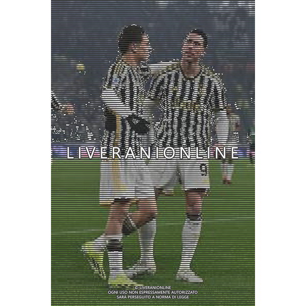 Torino 16.01.2024 Allianz Stadium @Manuela Viganti/Ag. Aldo Liverani sas Juventus vs Sassuolo Campionato Calcio Serie A TIM 2023/2024 20a giornata Nella foto: esultanza dusan vlahovic e kenan yildiz dopo il gol