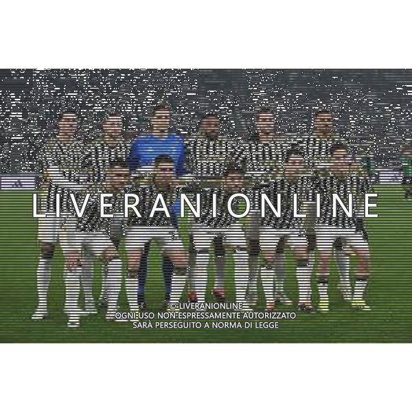 Torino 16.01.2024 Allianz Stadium @Manuela Viganti/Ag. Aldo Liverani sas Juventus vs Sassuolo Campionato Calcio Serie A TIM 2023/2024 20a giornata Nella foto: la formazione della juventus da sx verso dx: dusan vlahovic, adrien rabiot, wojciech szczesny, gleison bremer, daniele rugani, danilo, filip kostic, andrea cambiaso, manuel locatelli, fabio miretti, kenan yildiz