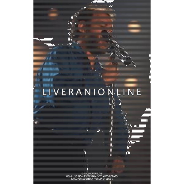 DIAP-RETROSPETTIVA JOE COCKER CANTANTE NELLA FOTO JOE COCKER A SANREMO NELL\'ANNO 1988 AG ALDO LIVERANI SAS