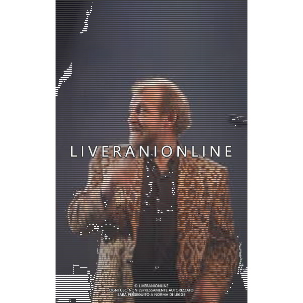 DIAP-RETROSPETTIVA JOE COCKER CANTANTE NELLA FOTO JOE COCKER A SANREMO NELL\'ANNO 1988 AG ALDO LIVERANI SAS