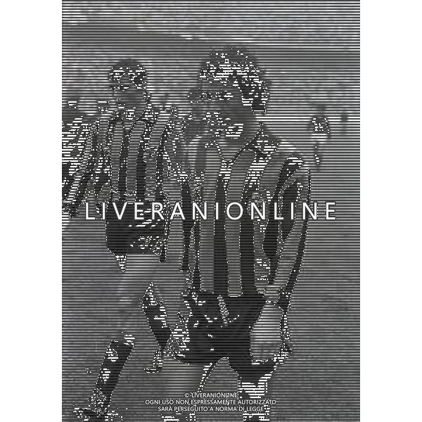 NEG-RETROSPETTIVA EVARISTO BECCALOSSI CALCIATORE NELLA FOTO EVARISTO BECCALOSSI NELL\'ANNO 1979-1980 INTER AG ALDO LIVERANI SAS