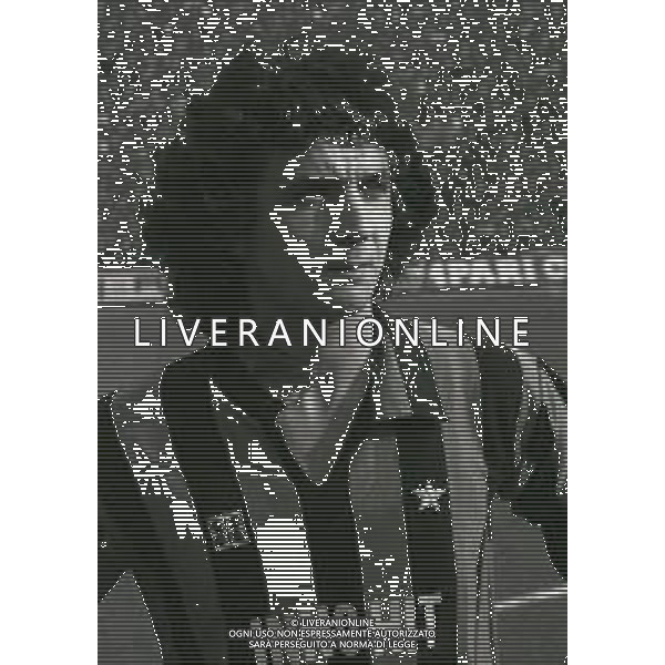 NEG-RETROSPETTIVA EVARISTO BECCALOSSI CALCIATORE NELLA FOTO EVARISTO BECCALOSSI NELL\'ANNO 1981-1982  AG ALDO LIVERANI SAS 