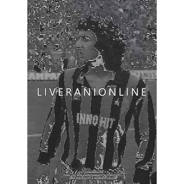 NEG-RETROSPETTIVA EVARISTO BECCALOSSI CALCIATORE NELLA FOTO EVARISTO BECCALOSSI NELL\'ANNO 1981-1982  AG ALDO LIVERANI SAS 