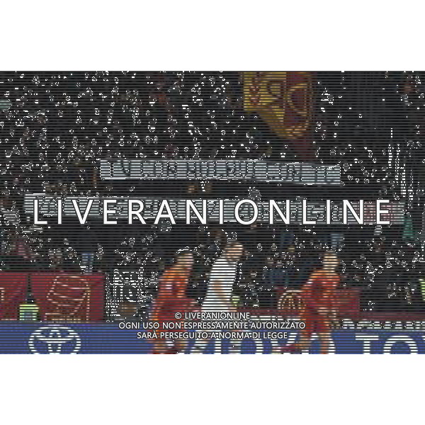 Roma vs Hellas Verona - Campionato Serie A TIM - 21 giornata - Stadio Olimpico - Roma 20-01-2024 nella foto Striscione per De Rossi ©Federico Gaetano/AGENZIA ALDO LIVERANI SAS