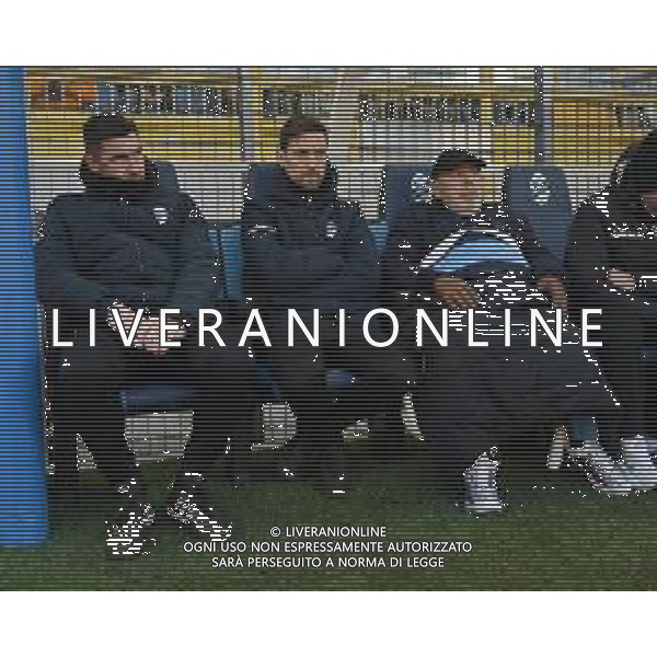 TVRG Lecco vs Pisa nella foto da SX Emiliano Bonazzoli allenatore Lecco, Andrea Malgrati vice allenatore Lecco e Paolo Di Nunno presidente Lecco Lecco 20-01-2024 Stadio Rigamonti Ceppi Campionato Serie BKT - 21a giornata foto Roberto Garavaglia/Agenzia Aldo Liverani sas/AGENZIA ALDO LIVERANI SAS