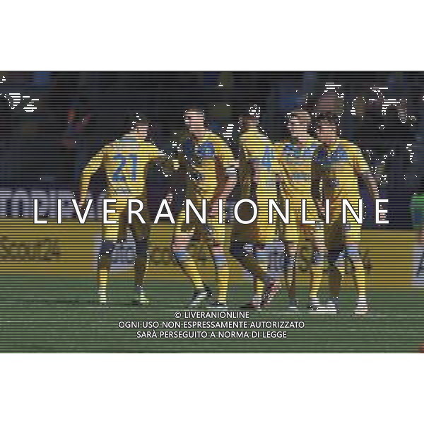 Frosinone vs Cagliari - Campionato Serie A TIM - 21 giornata - Stadio B.Stirpe - Frosinone 21-01-2024 nella foto Esultanza Frosinone ©Federico Gaetano/AGENZIA ALDO LIVERANI SAS