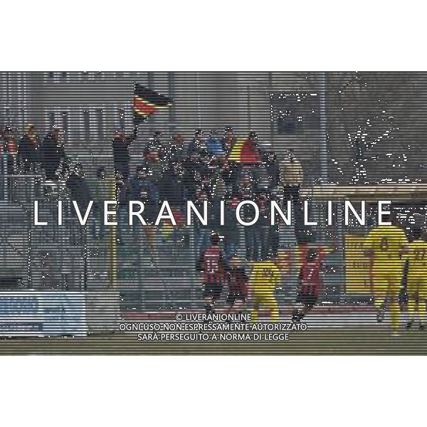 TVRG Sant\'Angelo vs Ravenna nella foto tifosi Ravenna Sant\'Angelo Lodigiano (LO) 21-01-2024 Stadio comunale Carlo Chiesa Campionato Serie D girone D - 20a giornata foto Roberto Garavaglia/Agenzia Aldo Liverani sas/AGENZIA ALDO LIVERANI SAS