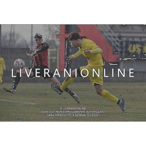 TVRG Sant\'Angelo vs Ravenna nella foto Mattia Marino (Ravenna) occasione da gol Sant\'Angelo Lodigiano (LO) 21-01-2024 Stadio comunale Carlo Chiesa Campionato Serie D girone D - 20a giornata foto Roberto Garavaglia/Agenzia Aldo Liverani sas/AGENZIA ALDO LIVERANI SAS
