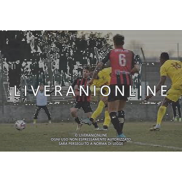 TVRG Sant\'Angelo vs Ravenna nella foto Manuel Pavesi (Ravenna) segna il gol dell\'1 a 1 Sant\'Angelo Lodigiano (LO) 21-01-2024 Stadio comunale Carlo Chiesa Campionato Serie D girone D - 20a giornata foto Roberto Garavaglia/Agenzia Aldo Liverani sas/AGENZIA ALDO LIVERANI SAS