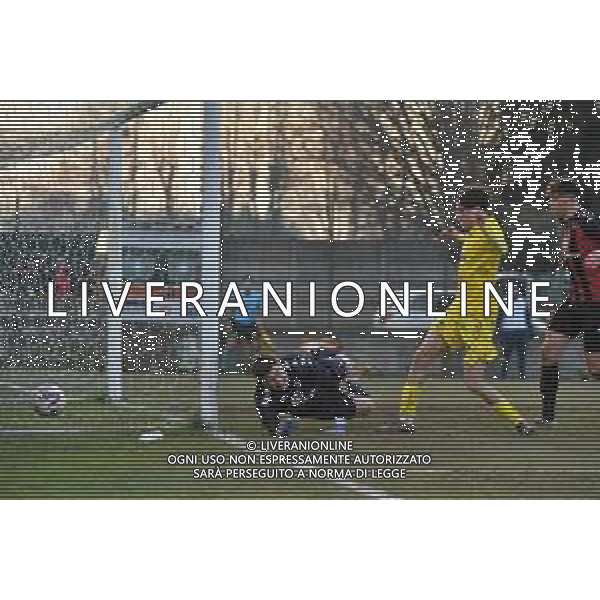 TVRG Sant\'Angelo vs Ravenna nella foto Sasha Valentino Mancini (Ravenna) occasione da gol nel finale Sant\'Angelo Lodigiano (LO) 21-01-2024 Stadio comunale Carlo Chiesa Campionato Serie D girone D - 20a giornata foto Roberto Garavaglia/Agenzia Aldo Liverani sas/AGENZIA ALDO LIVERANI SAS