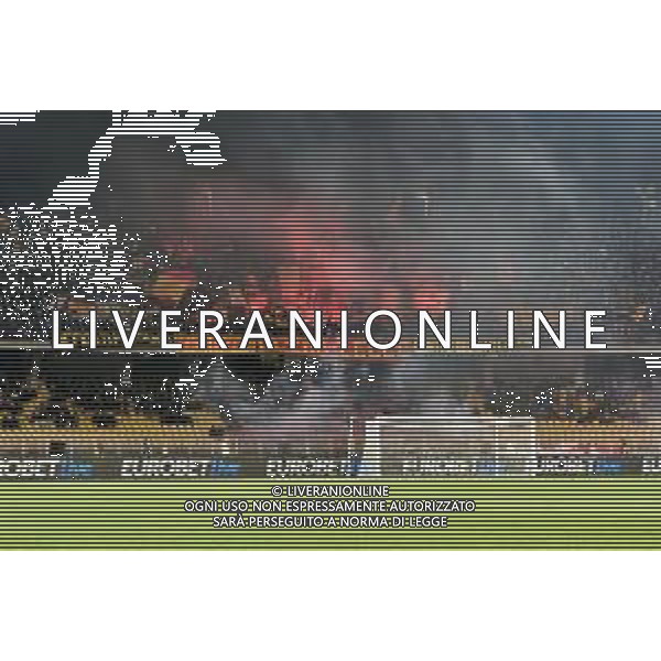 Supporters of US Lecce during the Italian soccer Serie A match US Lecce vs Juventus on January 21, 2024 at Via del Mare Stadium in Lecce, Italy. Photo by Emmanuele Mastrodonato/ag. Aldo Liverani sas/AGENZIA ALDO LIVERANI SAS