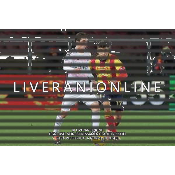 Fabio Miretti of Juventus abd Valentin Gendrey of US Lecce during the Italian soccer Serie A match US Lecce vs Juventus on January 21, 2024 at Via del Mare Stadium in Lecce, Italy. Photo by Emmanuele Mastrodonato/ag. Aldo Liverani sas/AGENZIA ALDO LIVERANI SAS