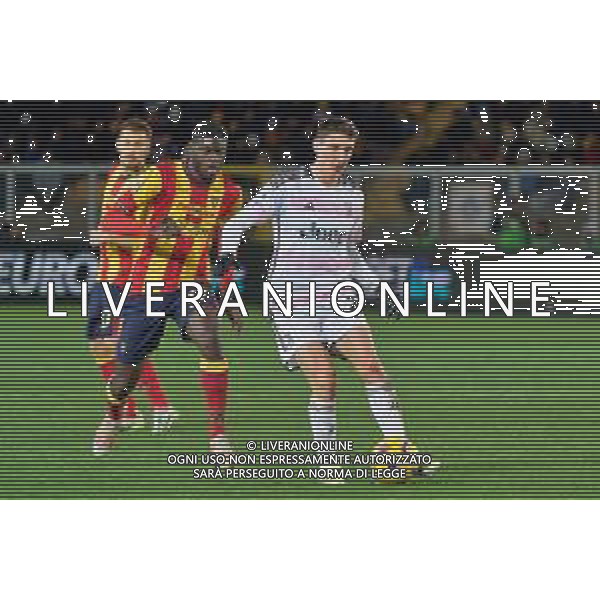 Andrea Cambiaso of Juventus and Mohamed Kaba of US Lecce during the Italian soccer Serie A match US Lecce vs Juventus on January 21, 2024 at Via del Mare Stadium in Lecce, Italy. Photo by Emmanuele Mastrodonato/ag. Aldo Liverani sas/AGENZIA ALDO LIVERANI SAS