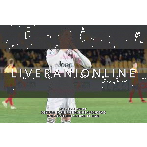 Dusan Vlahovic of Juventus celebrates after scoring a goal with teammates during the Italian soccer Serie A match US Lecce vs Juventus on January 21, 2024 at Via del Mare Stadium in Lecce, Italy. Photo by Emmanuele Mastrodonato/ag. Aldo Liverani sas/AGENZIA ALDO LIVERANI SAS