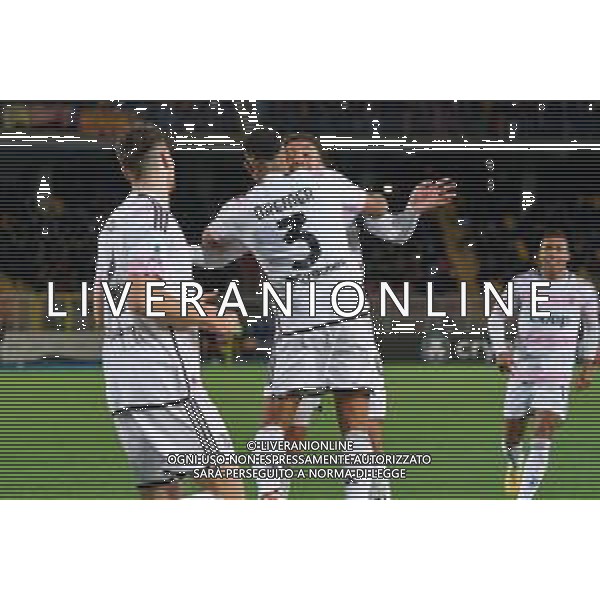 Gleison Bremer of Juventus celebrates after scoring a goal with Danilo Luiz da Silva of Juventus during the Italian soccer Serie A match US Lecce vs Juventus on January 21, 2024 at Via del Mare Stadium in Lecce, Italy. Photo by Emmanuele Mastrodonato/ag. Aldo Liverani sas/AGENZIA ALDO LIVERANI SAS