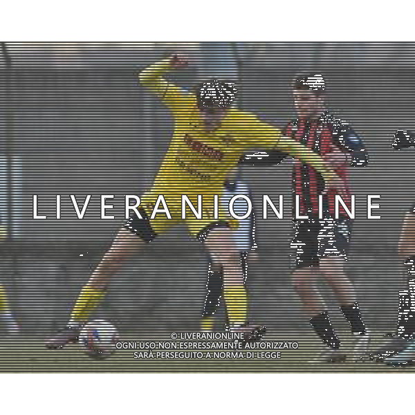 TVRG Sant\'Angelo vs Ravenna nella foto Sasha Valentino Mancini (Ravenna) Sant\'Angelo Lodigiano (LO) 21-01-2024 Stadio comunale Carlo Chiesa Campionato Serie D girone D - 20a giornata foto Roberto Garavaglia/Agenzia Aldo Liverani sas
