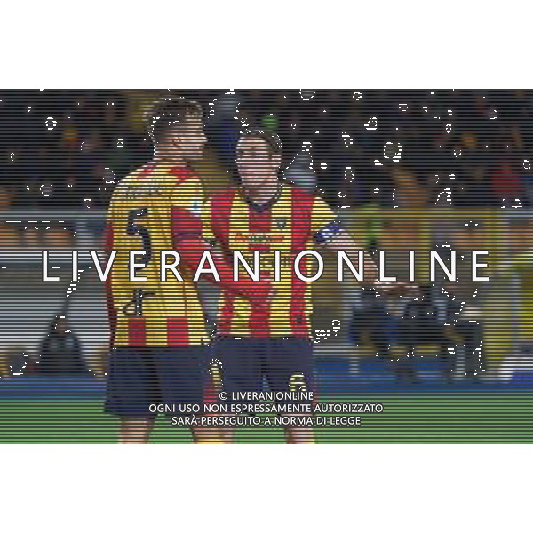 Federico Baschirotto of US Lecce and Marin Pongracic of US Lecce during the Italian soccer Serie A match US Lecce vs Juventus on January 21, 2024 at Via del Mare Stadium in Lecce, Italy. Photo by Emmanuele Mastrodonato/ag. Aldo Liverani sas