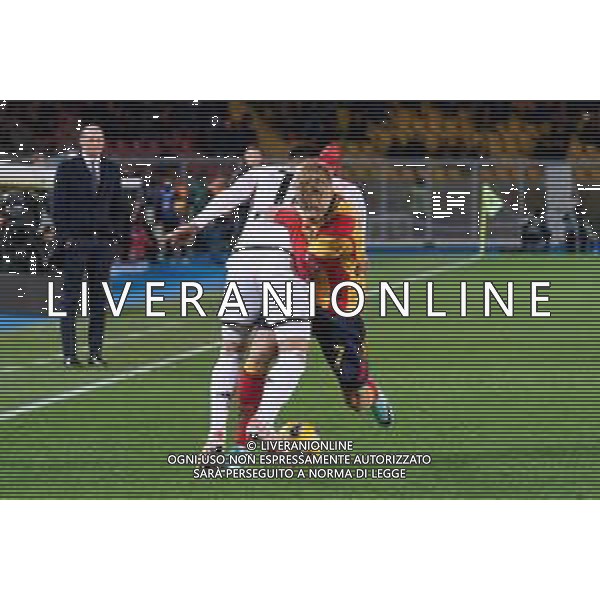 Pontus Almqvist of US Lecce and Filip Kostic of Juventus during the Italian soccer Serie A match US Lecce vs Juventus on January 21, 2024 at Via del Mare Stadium in Lecce, Italy. Photo by Emmanuele Mastrodonato/ag. Aldo Liverani sas
