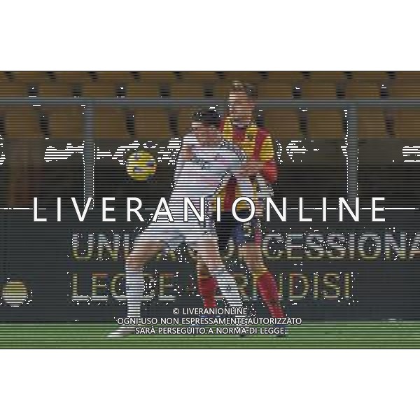 Dusan Vlahovic of Juventus and Marin Pongracic of US Lecce during the Italian soccer Serie A match US Lecce vs Juventus on January 21, 2024 at Via del Mare Stadium in Lecce, Italy. Photo by Emmanuele Mastrodonato/ag. Aldo Liverani sas