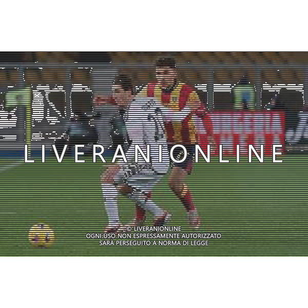 Fabio Miretti of Juventus and Valentin Gendrey of US Lecce during the Italian soccer Serie A match US Lecce vs Juventus on January 21, 2024 at Via del Mare Stadium in Lecce, Italy. Photo by Emmanuele Mastrodonato/ag. Aldo Liverani sas