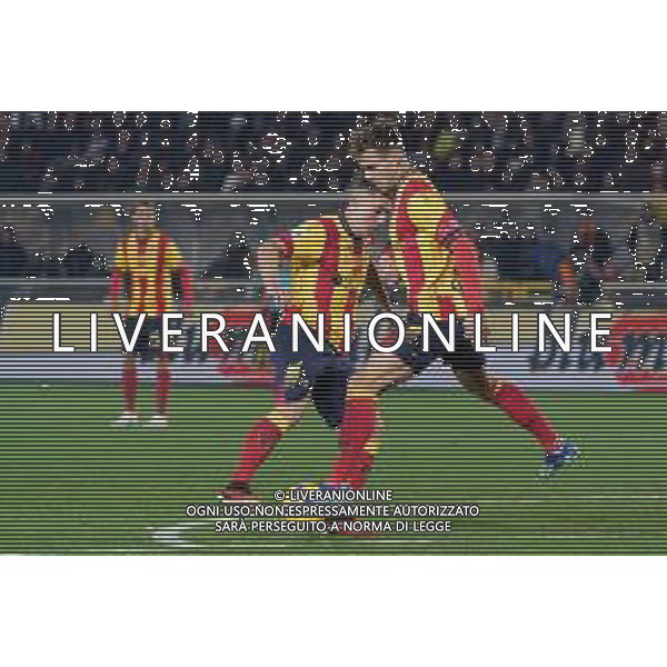 Nikola Krstovic of US Lecce and Marin Pongracic of US Lecce during the Italian soccer Serie A match US Lecce vs Juventus on January 21, 2024 at Via del Mare Stadium in Lecce, Italy. Photo by Emmanuele Mastrodonato/ag. Aldo Liverani sas