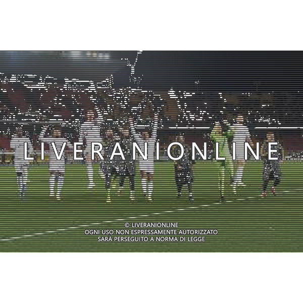 the players of Juventus celebrates the victory during the Italian soccer Serie A match US Lecce vs Juventus on January 21, 2024 at Via del Mare Stadium in Lecce, Italy. Photo by Emmanuele Mastrodonato/ag. Aldo Liverani sas