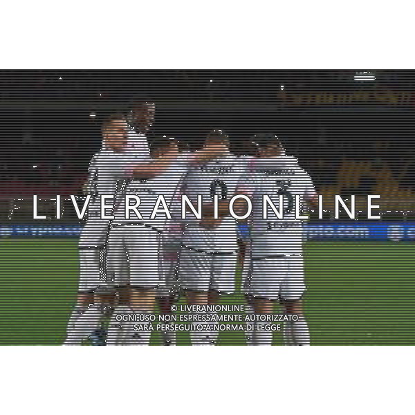 Gleison Bremer of Juventus celebrates after scoring a goal with teammates during the Italian soccer Serie A match US Lecce vs Juventus on January 21, 2024 at Via del Mare Stadium in Lecce, Italy. Photo by Emmanuele Mastrodonato/ag. Aldo Liverani sas