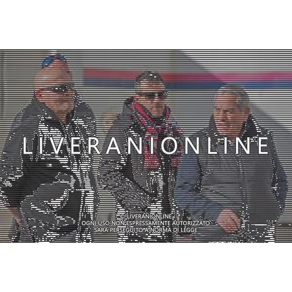 23/1/2024. Camera ardente di Luigi (GIGI) Riva (Rombo di tuono), morto il 22/1/2024, calciatore famoso in tutto il mondo, presso lo stadio Unipol Domus di Cagliari. Gioco nel Cagliari Calcio dello scudetto 1969-1970 e nella nazionale Italiana di calcio. Ad oggi detiene il maggior numero di gol segnati in nazionale. Foto Salvatore Moi/Agenzia Aldo Liverani s.as. Nella foto: Tifosi Cagliari Calcio, attendono ingresso nella camera ardente, per salutare la salma di Luigi (GIGI) Riva ©MOI SALVATORE/AGENZIA ALDO LIVERANI SAS